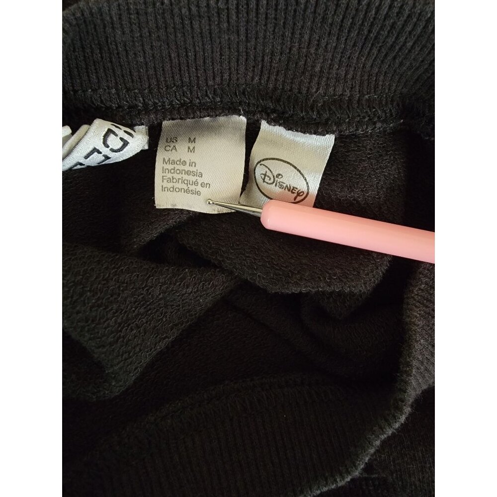 Disney Black Crewneck Sweatshirt With Mickey Mouse Logo Medium - Picture 3 of 4